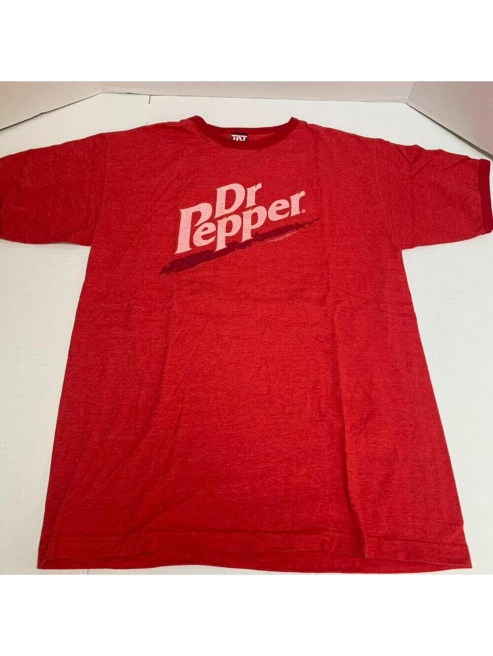 NWOT Vintage Dr. Pepper Red T Shirt Mens Size Large